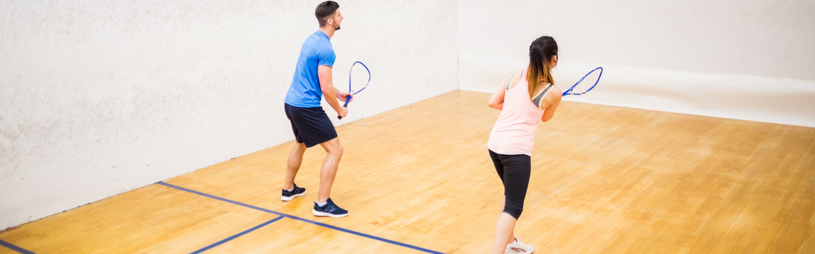 Indoor squash wedstrijdje